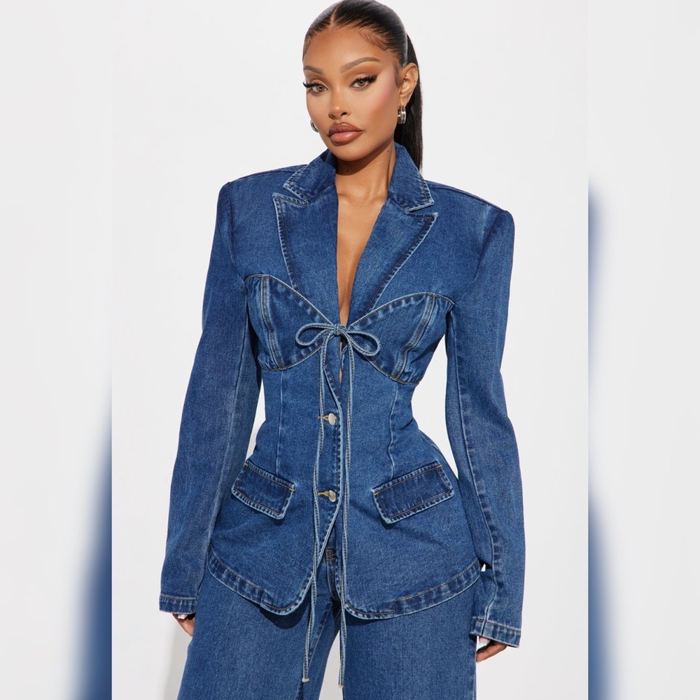 Fashion Nova Blue Denim Jacket